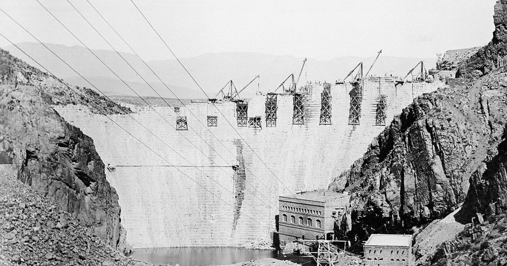 Arizona Statehood and SRP go hand in hand. Photo of Roosevelt Dam.