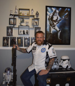 Jeff Breckon has a room full of Star Wars collectibles at home. Photo: Deidra Breckon