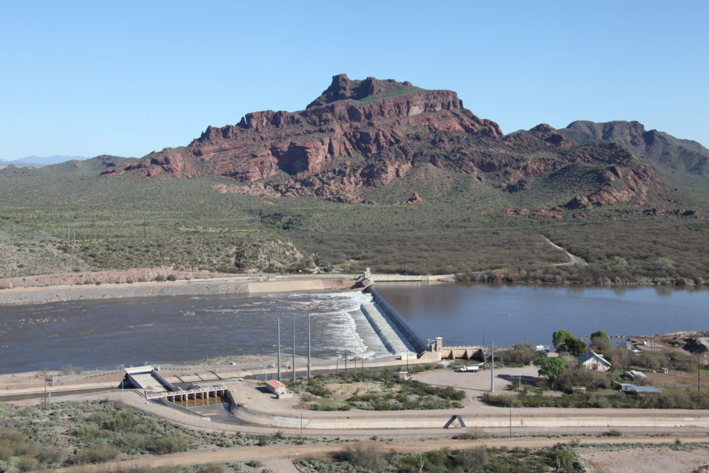 A photo of the Granite Reef Diversion Dam